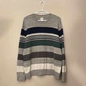 GAP For Good Men's Crewneck Sweater - Gray, Navy, Forest Green 80% Cotton